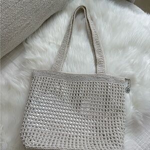 The Sak Crotchet Silver bag